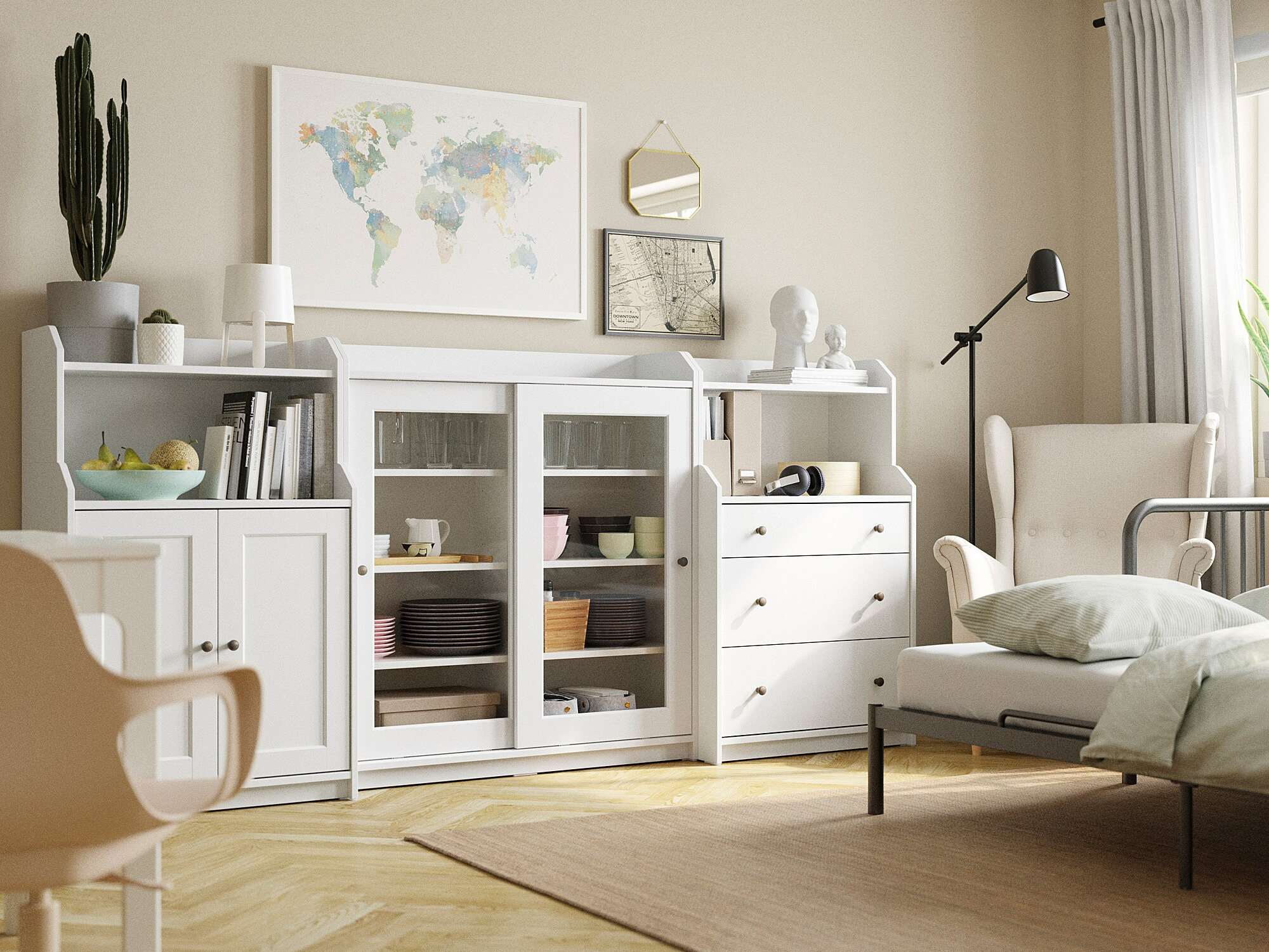 Комод Хауга 15 white ИКЕА (IKEA) изображение товара