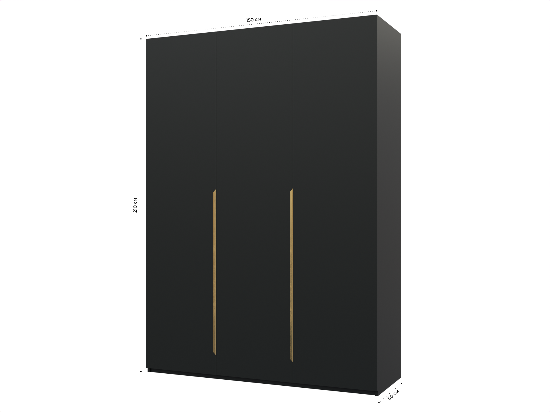 Распашной шкаф Пакс Альхейм 13 black (gold) ИКЕА (IKEA) изображение товара