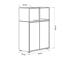 Изображение товара Стеллаж Экет 120 white ИКЕА (IKEA) на сайте adeta.ru