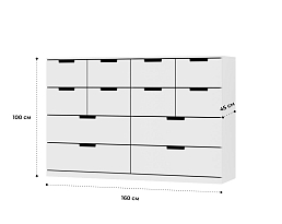 Изображение товара Комод Нордли 30 white ИКЕА (IKEA) на сайте adeta.ru